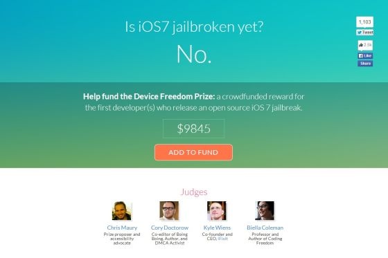 鼓励黑客越狱iOS 7